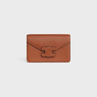 WALLET ON STRAP CUIR TRIOMPHE in Shiny calfskin