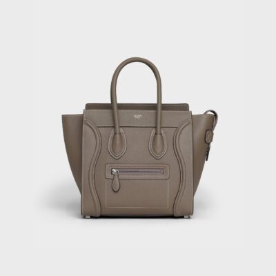 Micro Luggage handbag in drummed calfskin