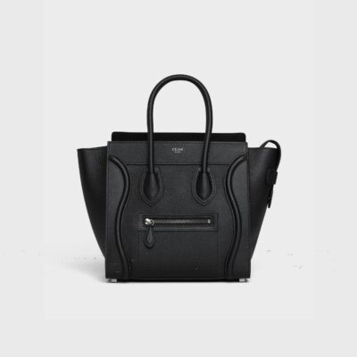 Micro Luggage handbag in drummed calfskin