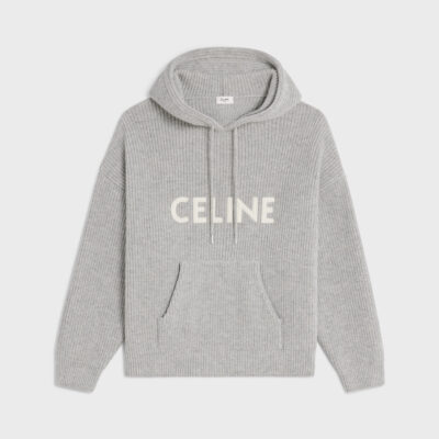 Celine hooded sweater in ribbed wool