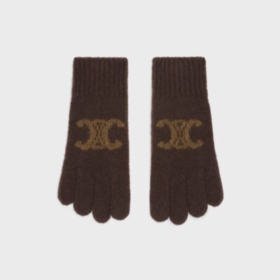 gloves in monogram wool, cashmere and silk