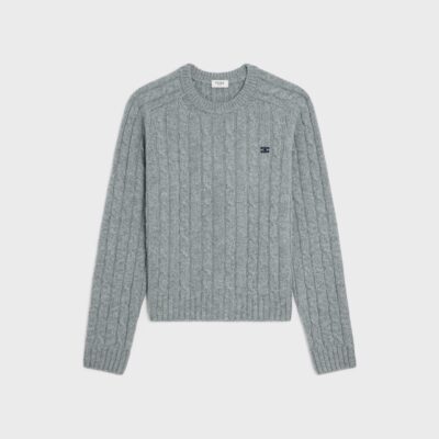 cable-knit triomphe sweater in cashmere