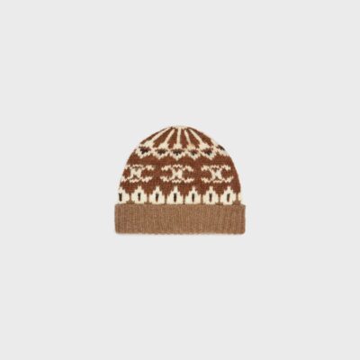 beanie in triomphe fair isle wool