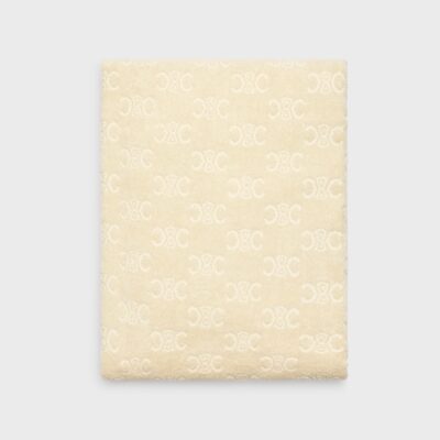 beach towel in monogram terry cotton