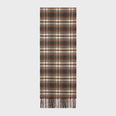 scarf in checked cashmere