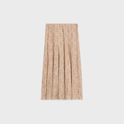 PLEATED SKIRT IN VISCOSE GEORGETTE