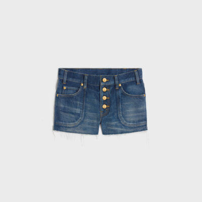 mini shorts in dark union wash denim