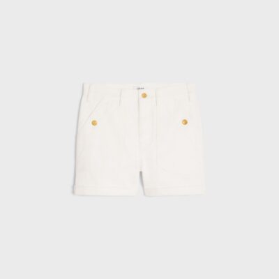 suzanne shorts in optic white wash denim