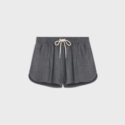 athletic shorts in cashmere flannel