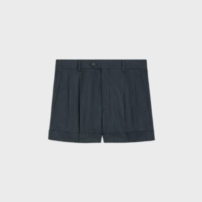 skate shorts in striped wool