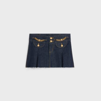 Mini skirt in rinsed wash denim