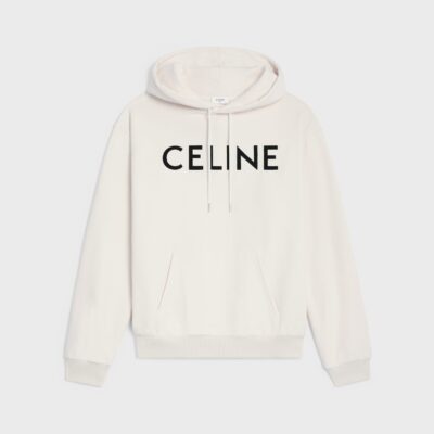 celine loose hoodie in cotton fleece