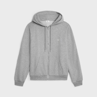 TRIOMPHE ZIPPED HOODIE IN COTTON AND CASHMERE