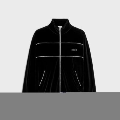 celine tracksuit jacket in velvet jersey