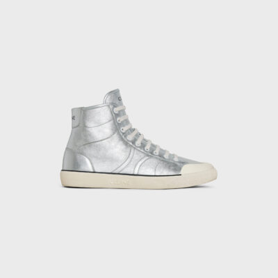 AS-02 MID LOW LACE-UP CELINE ALAN SNEAKER in Metalized Calfskin