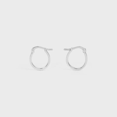 Celine Paris Hoops in Brass with Rhodium Finish