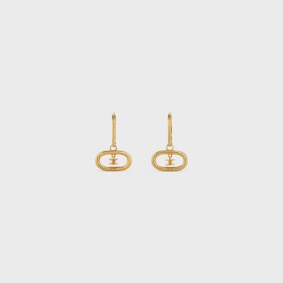 Triomphe Mobile Earrings in Brass with Gold Finish