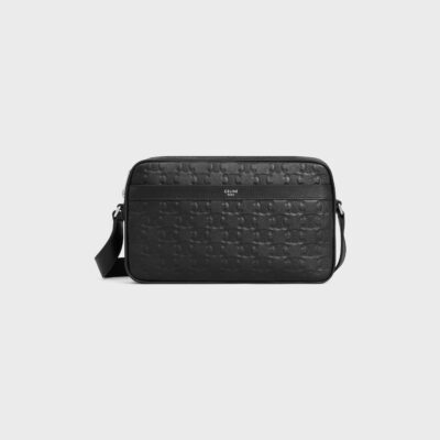 Medium messenger in Calfskin with triomphe embossed