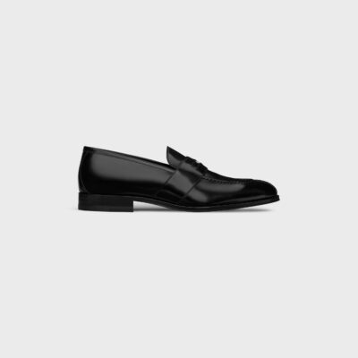 CELINE MALAQUAIS PENNY TRIOMPHE LOAFER in POLISHED BULLSKIN