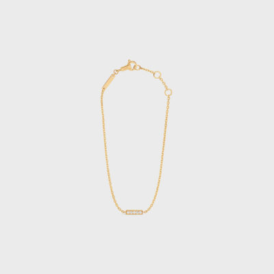 Celine Line Bracelet in Yellow Gold and Diamonds